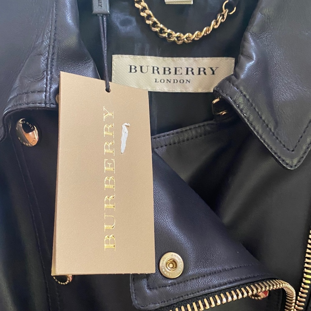 Burberry London Moto leather trench 6 NEW